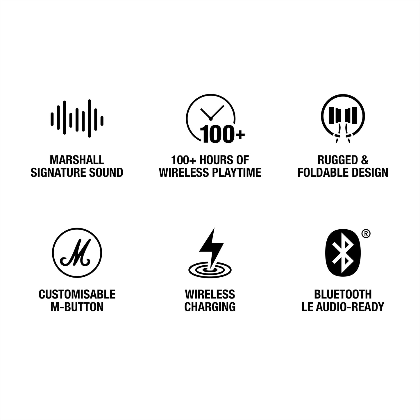 Marshall Major V Wireless On Ear Headphones, Black