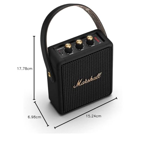 Marshall Stockwell II Portable Bluetooth Speaker – Black & Brass