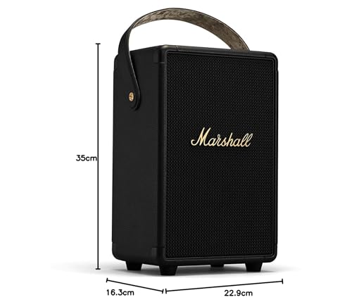 Marshall Tufton 80W Portable Bluetooth Speaker – Black & Brass