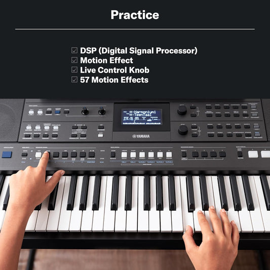 Yamaha PSR-I510 61-Key Portable Keyboard, Upgraded Version of PSR-I500, Indian & Western Tones, Enhanced Songs & Styles, Built-in Rhythms, Lesson Function, Power Adapter Included