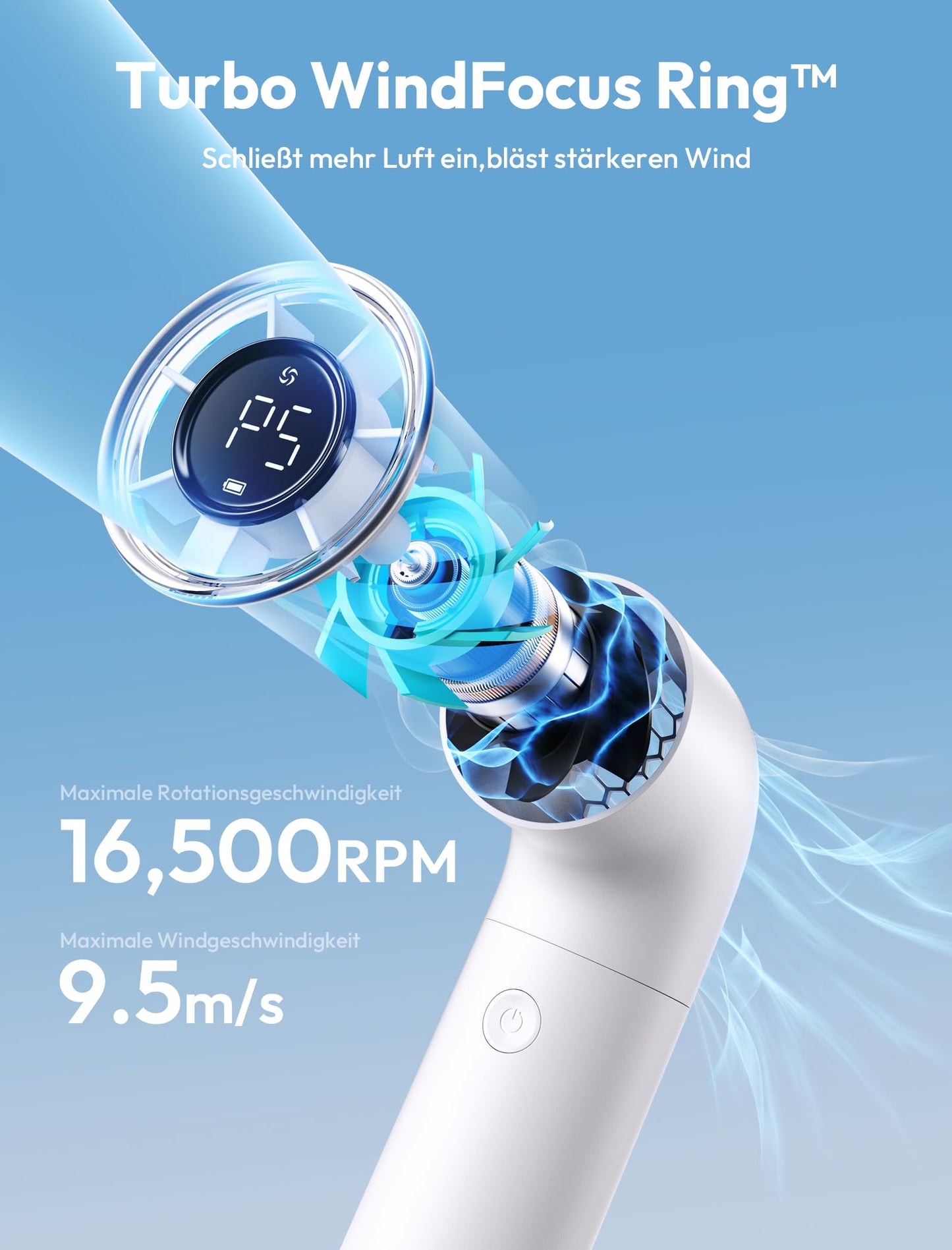 Aecooly Aero Portable Handheld Turbo Fan - White