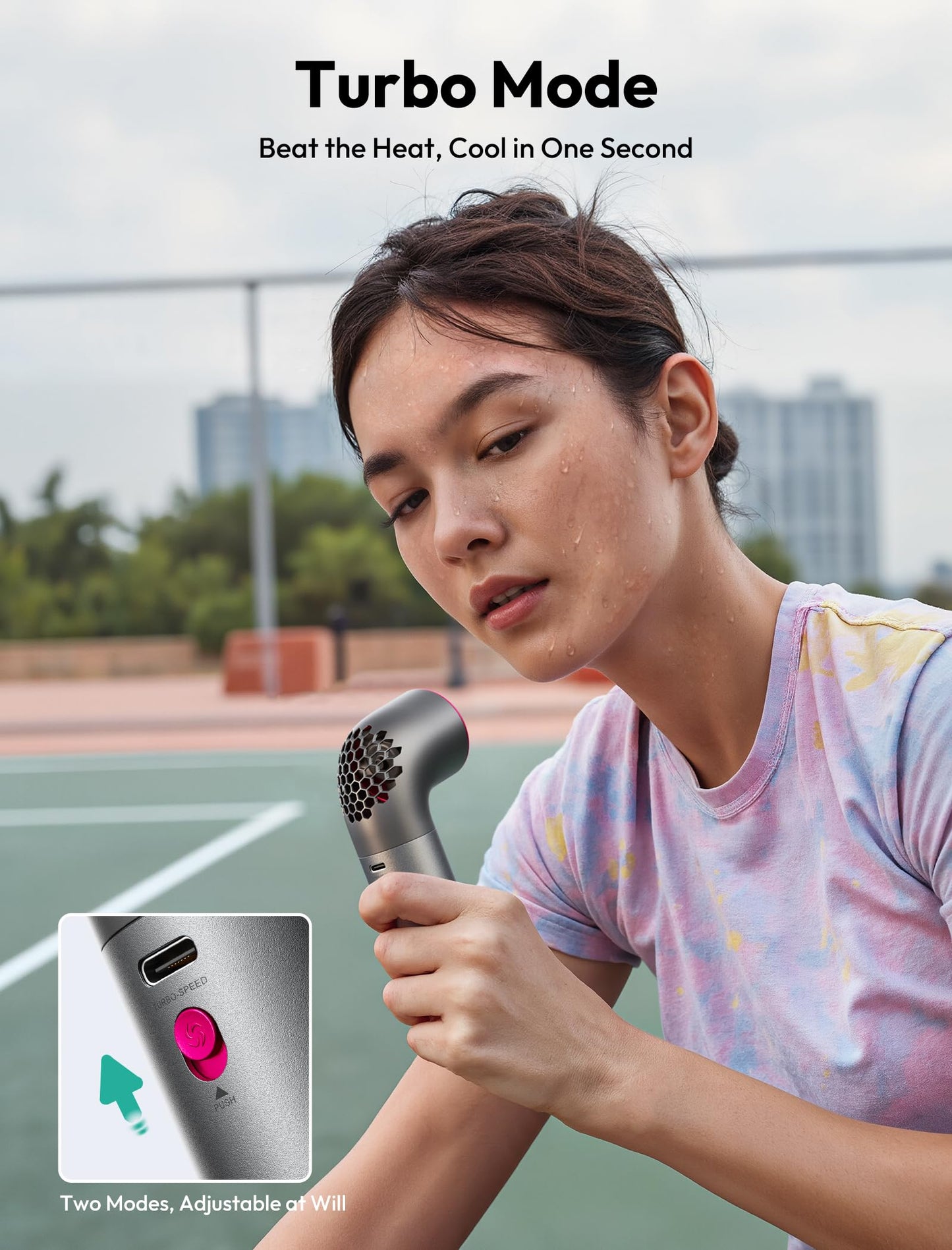 Aecooly Aero Ultra Handheld Fan – Grey & Purple