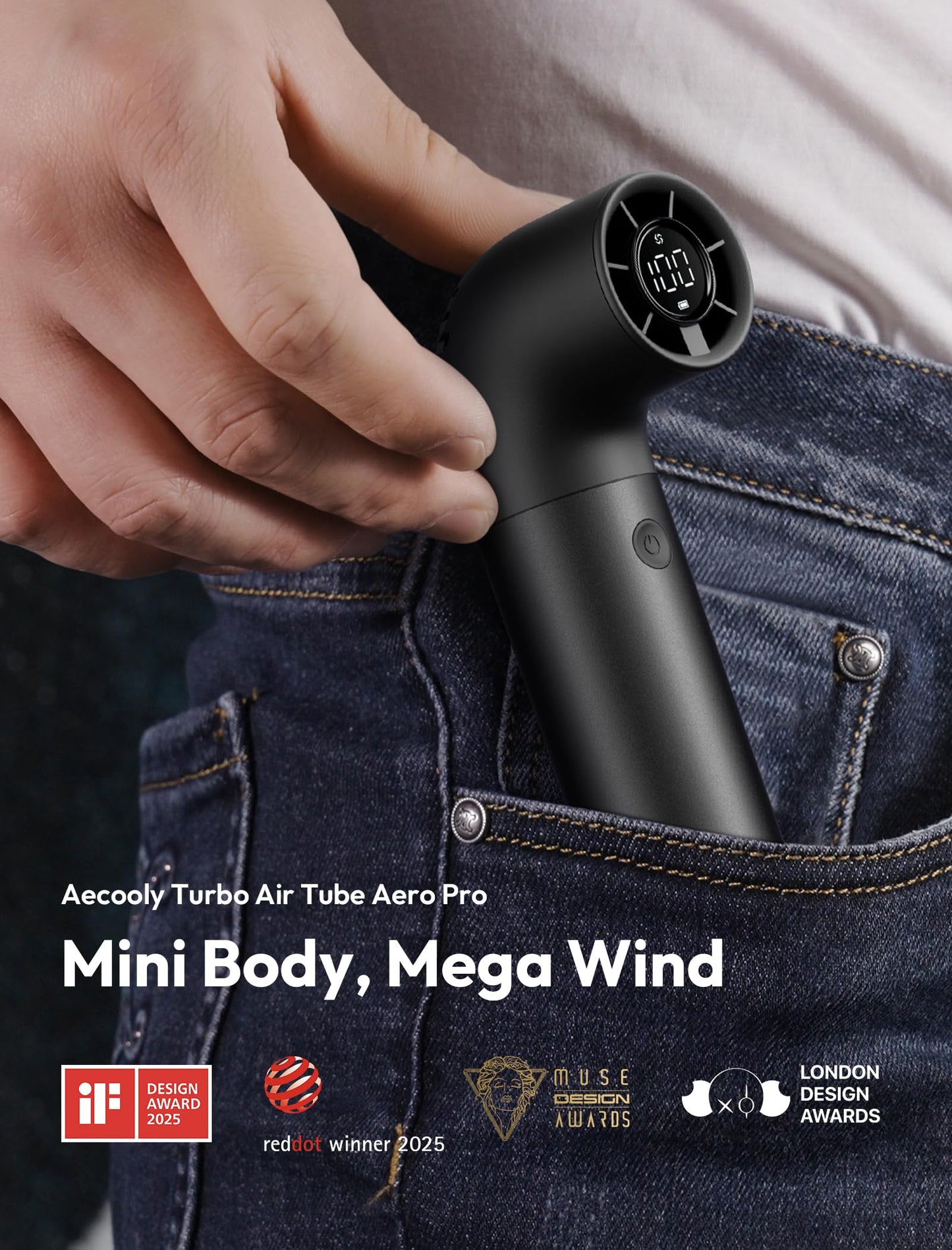Aecooly Portable Handheld Fan Aero Pro - Black